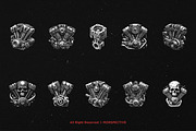 10 Bundle Dark Art Engine Skull, an Illustration by Morspective (Thumbnail 6 of 7)