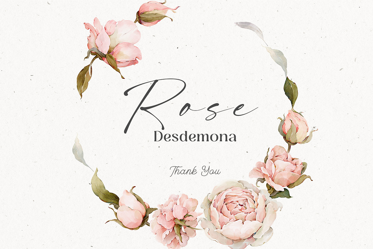 Watercolor Rose Floral Elements, a Decorative Illustration by Damian Roh (Photo 13 of 13)