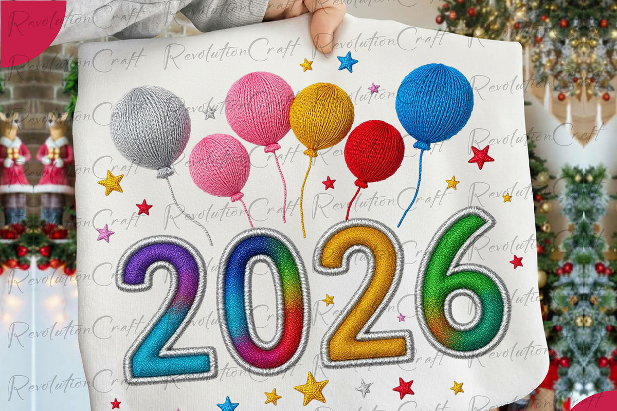 Yarn Crochet Happy New Year 2026 Png, an Illustration by OK Design (Photo 1 of 4)