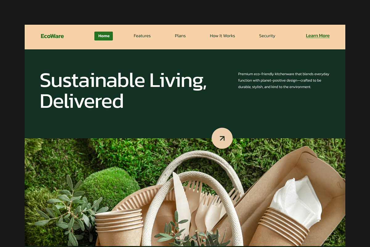 Figma Ecommerce Landing Page, a Landing Page Template by Musara (Photo 2 of 5)
