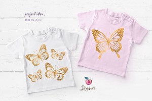 Gold Butterfly Wings Clipart Png 142