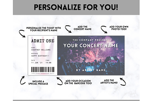 Editable Concert Ticket Template