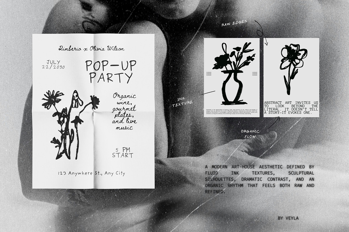 Bloom: 80 Ink Botanical Pack, a Decorative Illustration by Veyla (Photo 4 of 17)