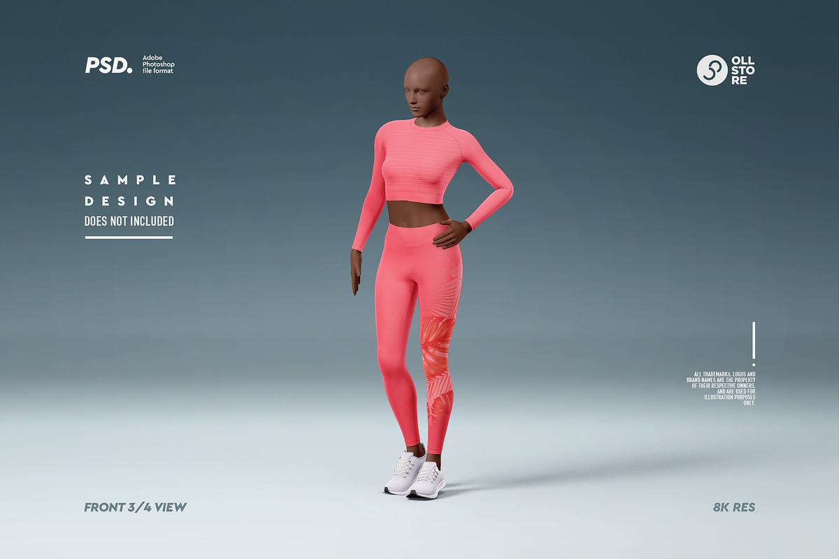 Women's Activewear Mockup Set, a Shirt Mockup by OllStore (Photo 8 of 17)