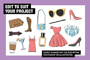 Fashion Props and Objects Clipart, an Object Illustration by Wingsart Studio (Thumbnail 4 of 4)