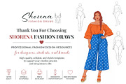 Plus Size Female Fashion Croquis, a Person Illustration by Shorena Fashion Draws (Thumbnail 13 of 13)