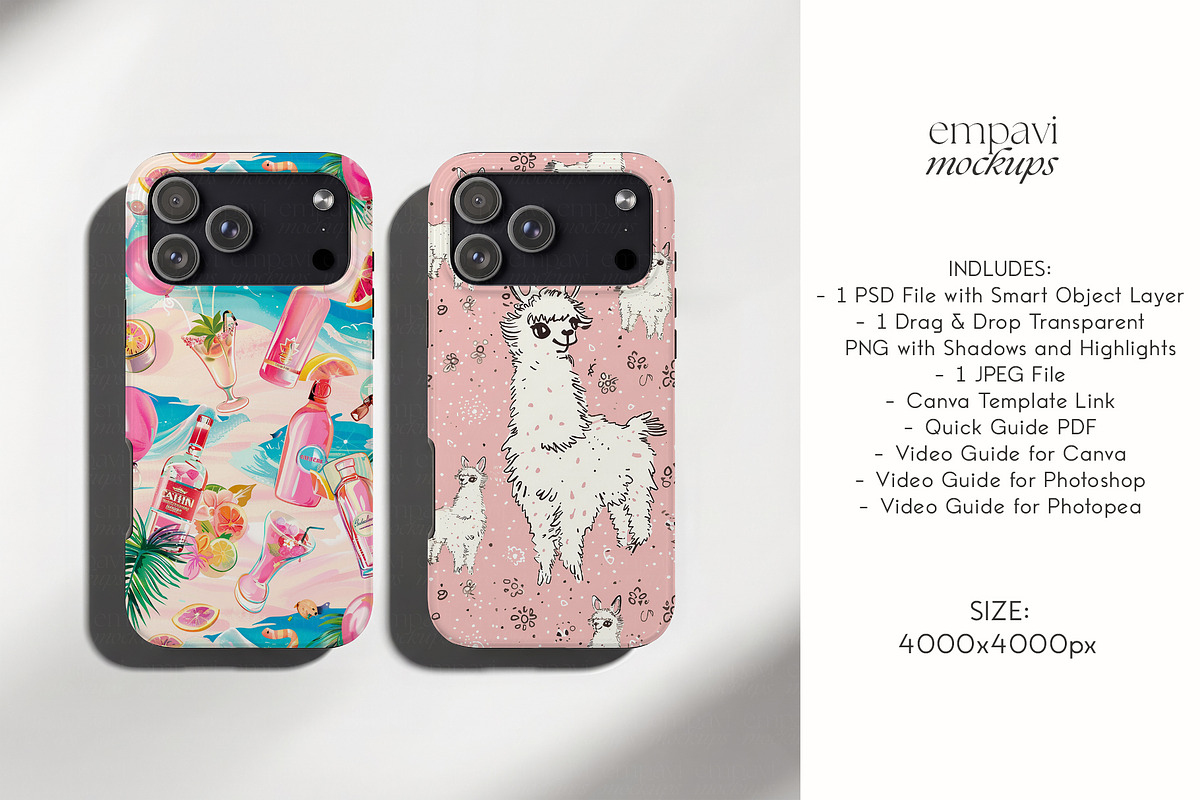 iPhone 18 Pro Max Phone Case Mockup, an iPhone Mockup by EmpaviMockups (Photo 4 of 6)