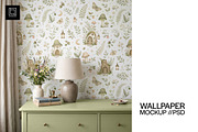 Farmhouse Wallpaper Mockup PSD, a Household Mockup by 1001 mockups (Thumbnail 1 of 8)