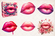 Watercolor Pink Valentine Lips Png, an Illustration by SinaCreation (Thumbnail 5 of 5)