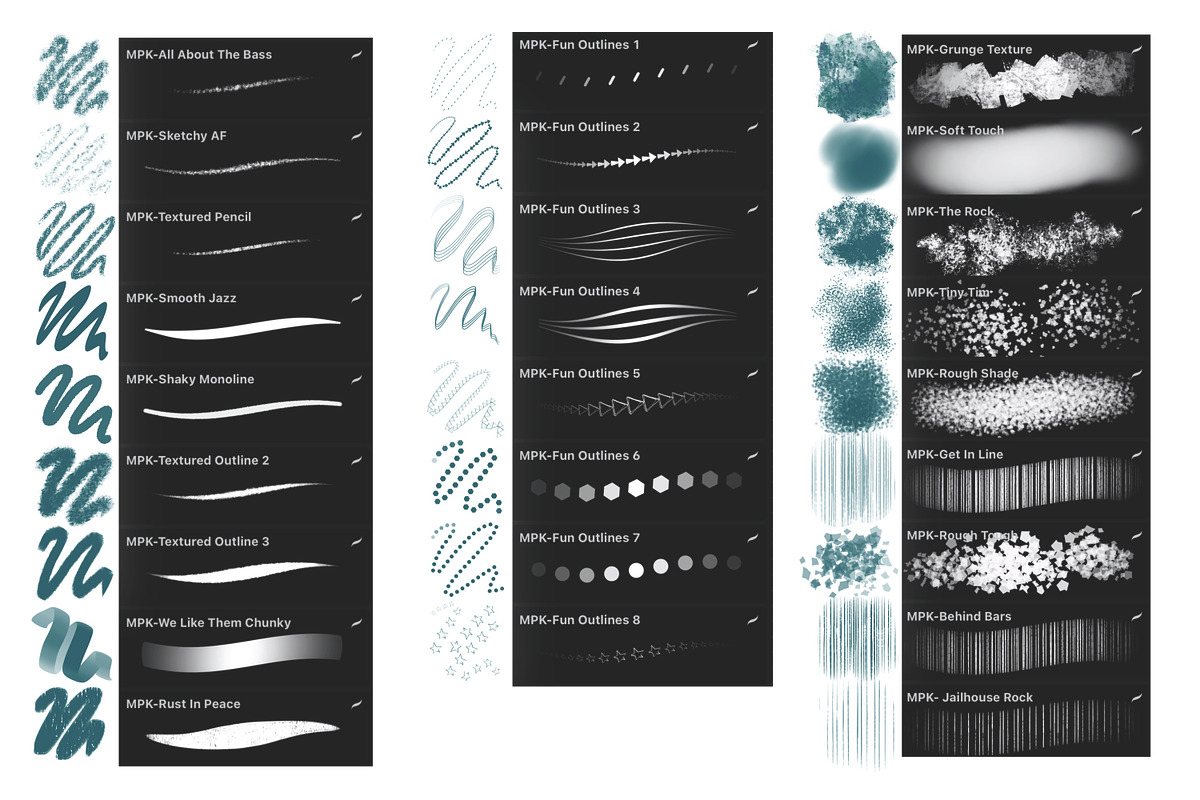 Fantasy Forest-98 Procreate Brushes, a Brush Add-On by MissPerfectKaos (Photo 6 of 9)