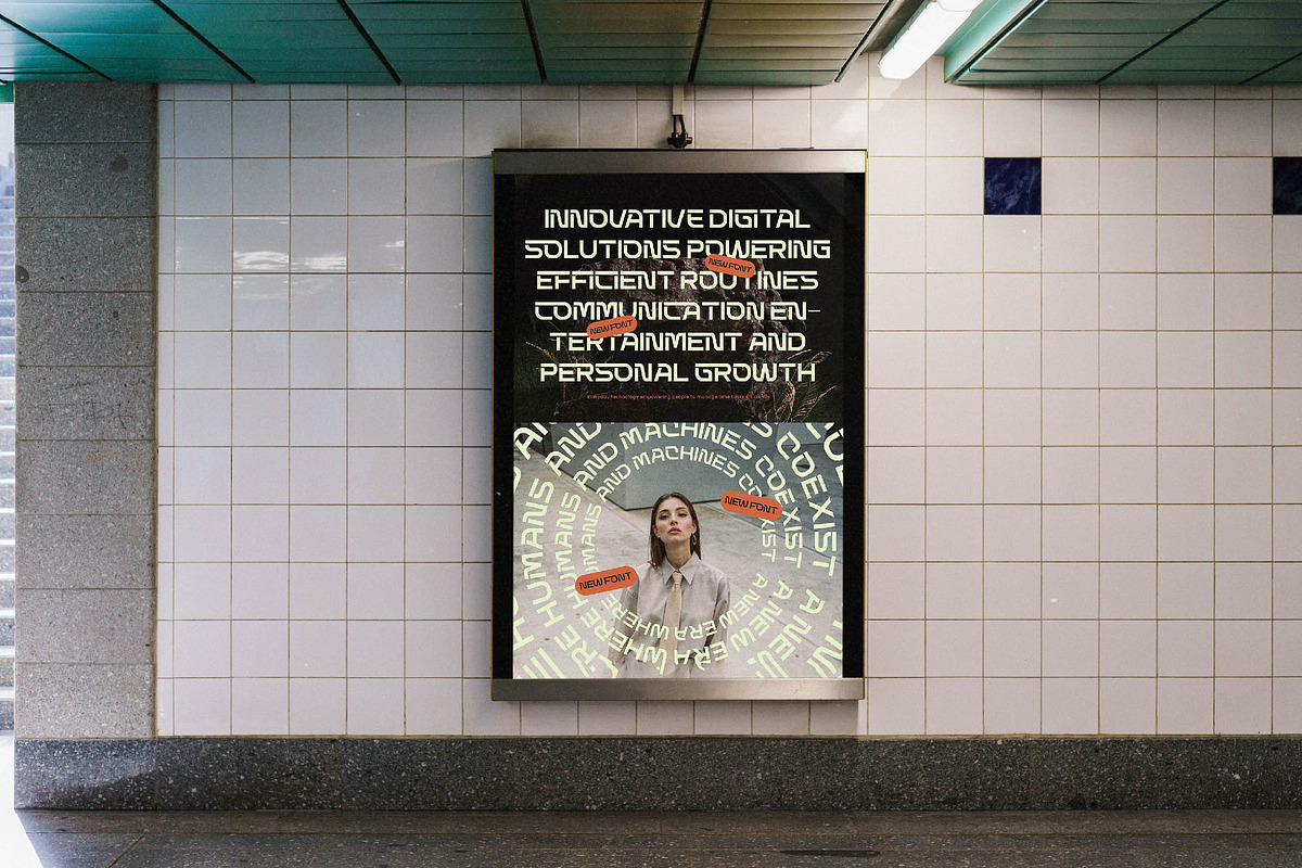 Techetic Human Futuristic Font, a Sans Serif Font by timelesstype.co (Photo 7 of 20)