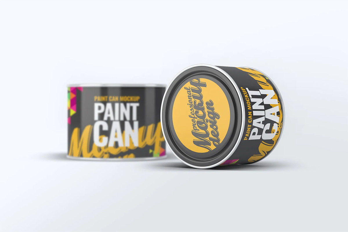 Paint Can Mockup, an Advertising Mockup by Hubzway (Photo 5 of 9)