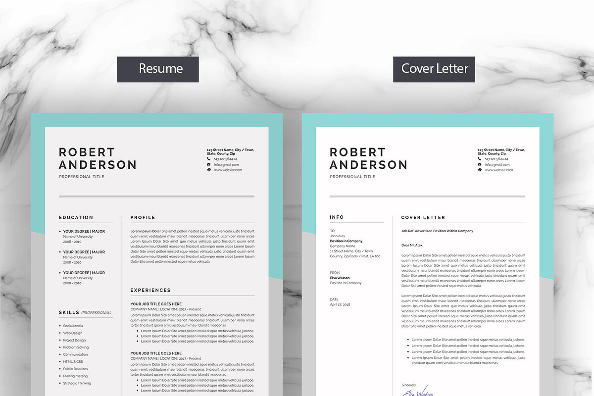Resume/CV (3 Pages), a Resume Template by SlideCo (Photo 3 of 6)