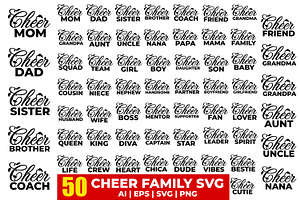 Cheer Family SVG Bundle, a Graphic by M9 Design