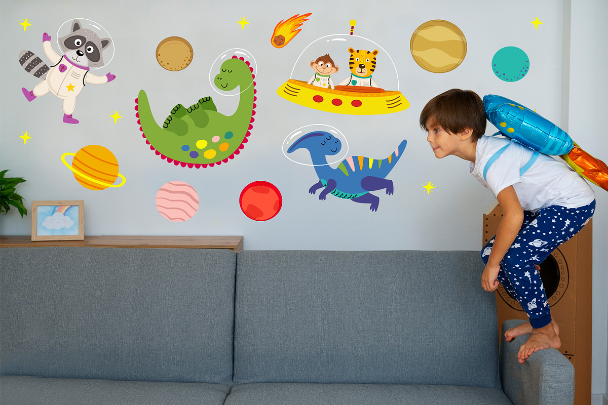 Kids Space Vector Clipart Bundle, a Decorative Illustration by NataKa (Photo 9 of 10)