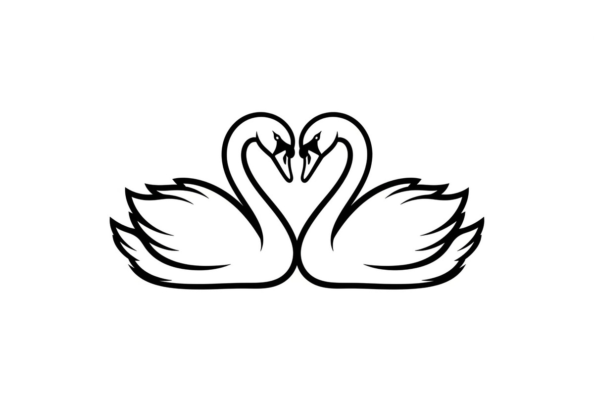 Swan Love Silhouette SVG Bundle, an Illustration by Designs_River (Photo 20 of 31)