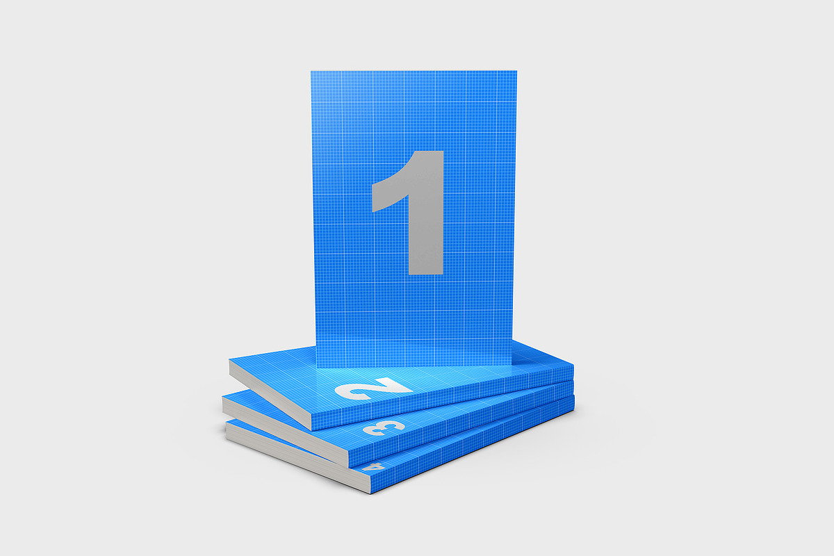 4 Book Box Set Mockup 6x9″ softcover, a Books & Magazine Mockup by Illusiongraphic (Photo 9 of 20)