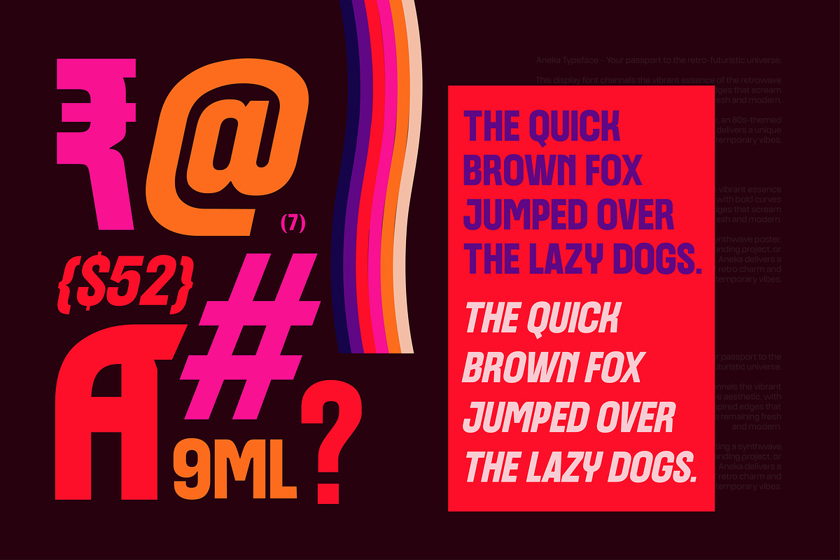 Aneka - VHS 80s City Pop Retro Font, a Font by Casloop Studio (Photo 5 of 8)