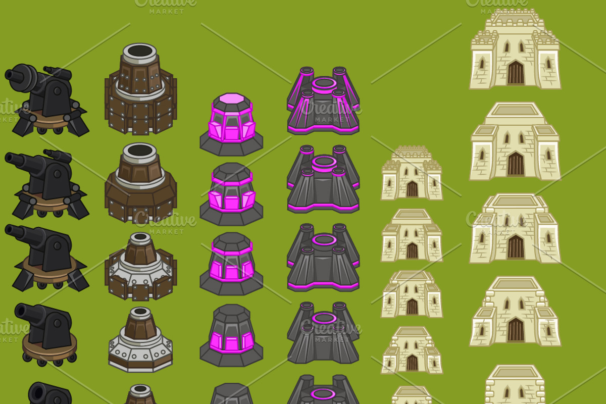 Tower Defence - Tower Pack v1, an Illustration by quicky (Photo 2 of 2)