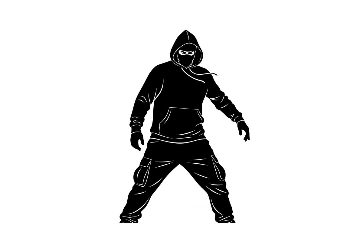Hooded Street Ninja Silhouette, an Illustration by Gfx_Store (Photo 2 of 10)