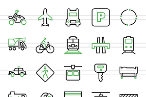 166 City Life Line Icons