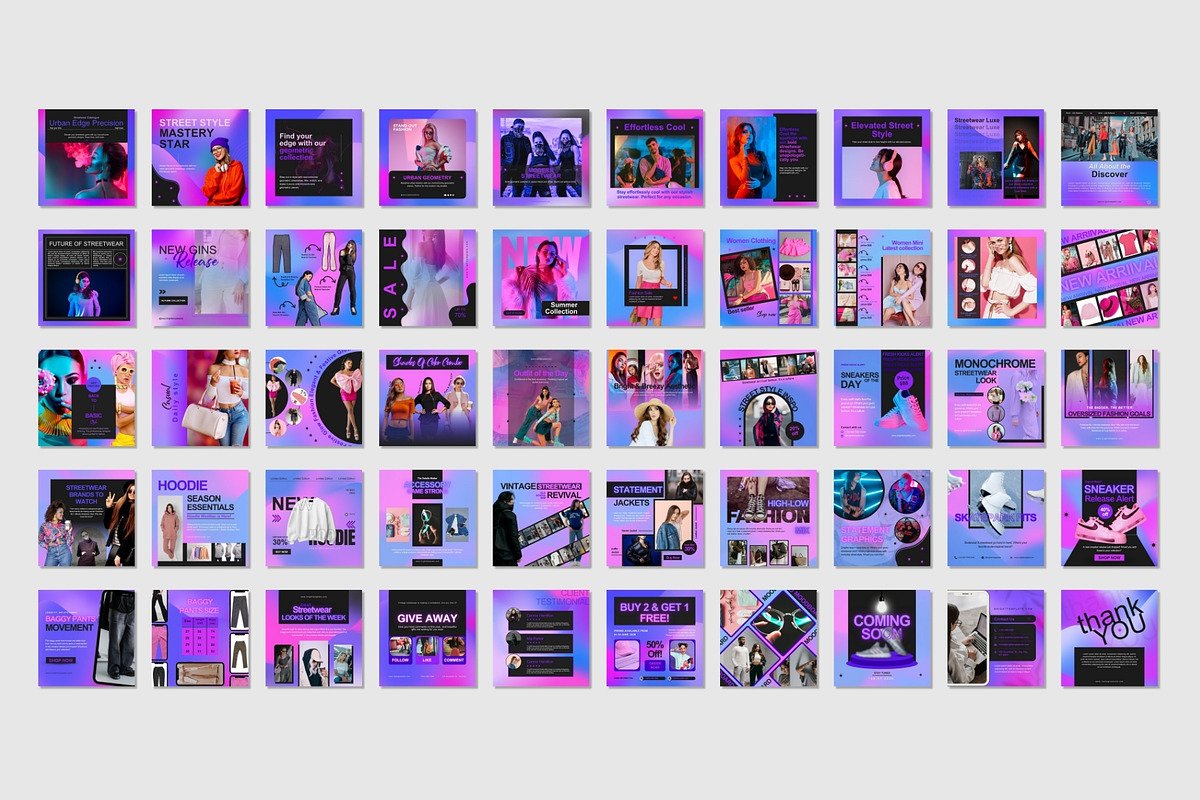 100 Animated Fashion Instagram Canva, a Social Media Template by TheBrightGrap (Photo 6 of 7)