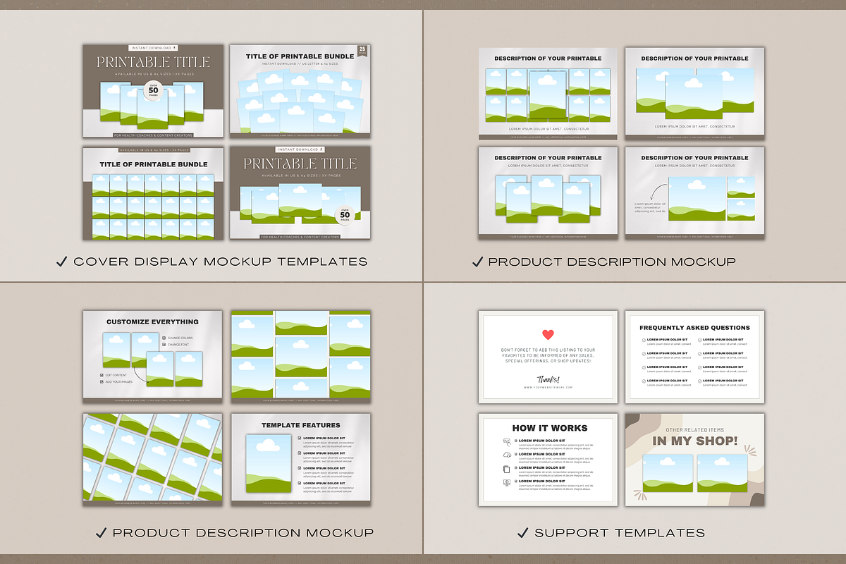 PLR Printable Templates | Planners, a Branding & Logo Template by Designs by Darowan (Photo 5 of 10)