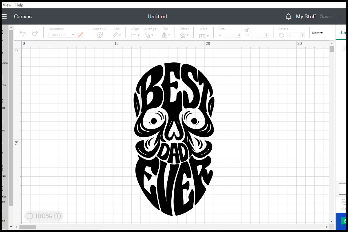 Best Dad Ever Skull SVG, an Object Graphic by BeeCraftR (Photo 1 of 3)