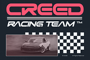 Meicre Sports - Racing Logo Font, a Sans Serif Font by Nirmana Visual (Thumbnail 13 of 16)