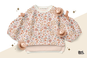 Squirrel Floral Seamless Pastel