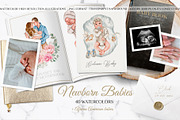 Sweet Maternity Watercolor Set, an Illustration by CrystalinaShop (Thumbnail 6 of 10)