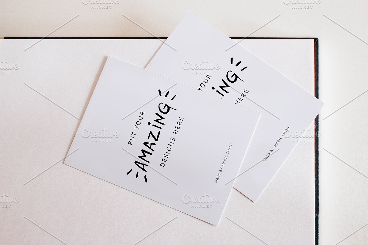 7 Mockups for Postcards & Drawing, a Product Mockup by Marie Smth (Photo 4 of 9)