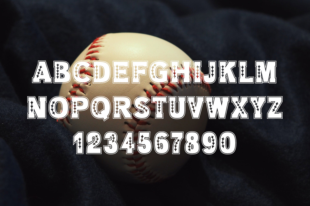 Baseball Slab Outline Font, a Slab Serif Font by vladocar (Photo 3 of 8)