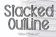 Stacked Outline, a Script Font by FreshTypeINK (Thumbnail 1 of 7)