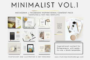 MINIMALIST CONTENT PACK Vol. 1