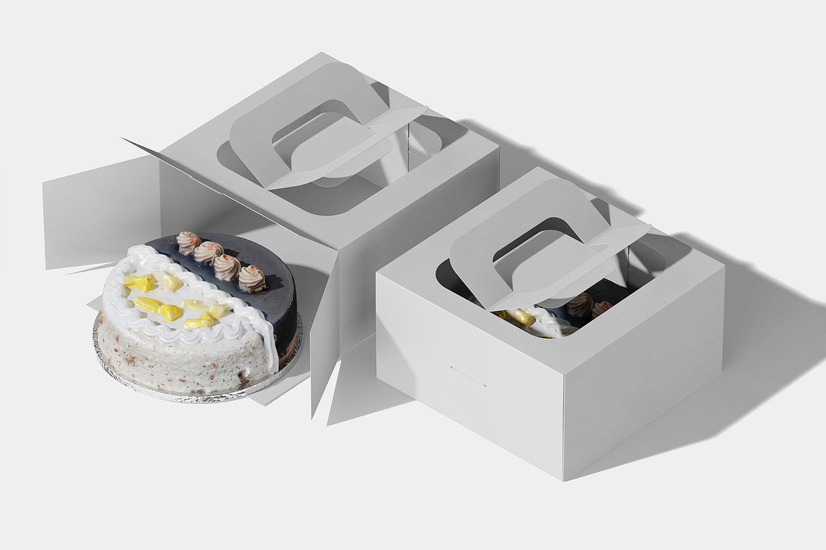 Bakery Window Cake Box Mockup, a Packaging Mockup by Permadi Creative (Photo 3 of 5)