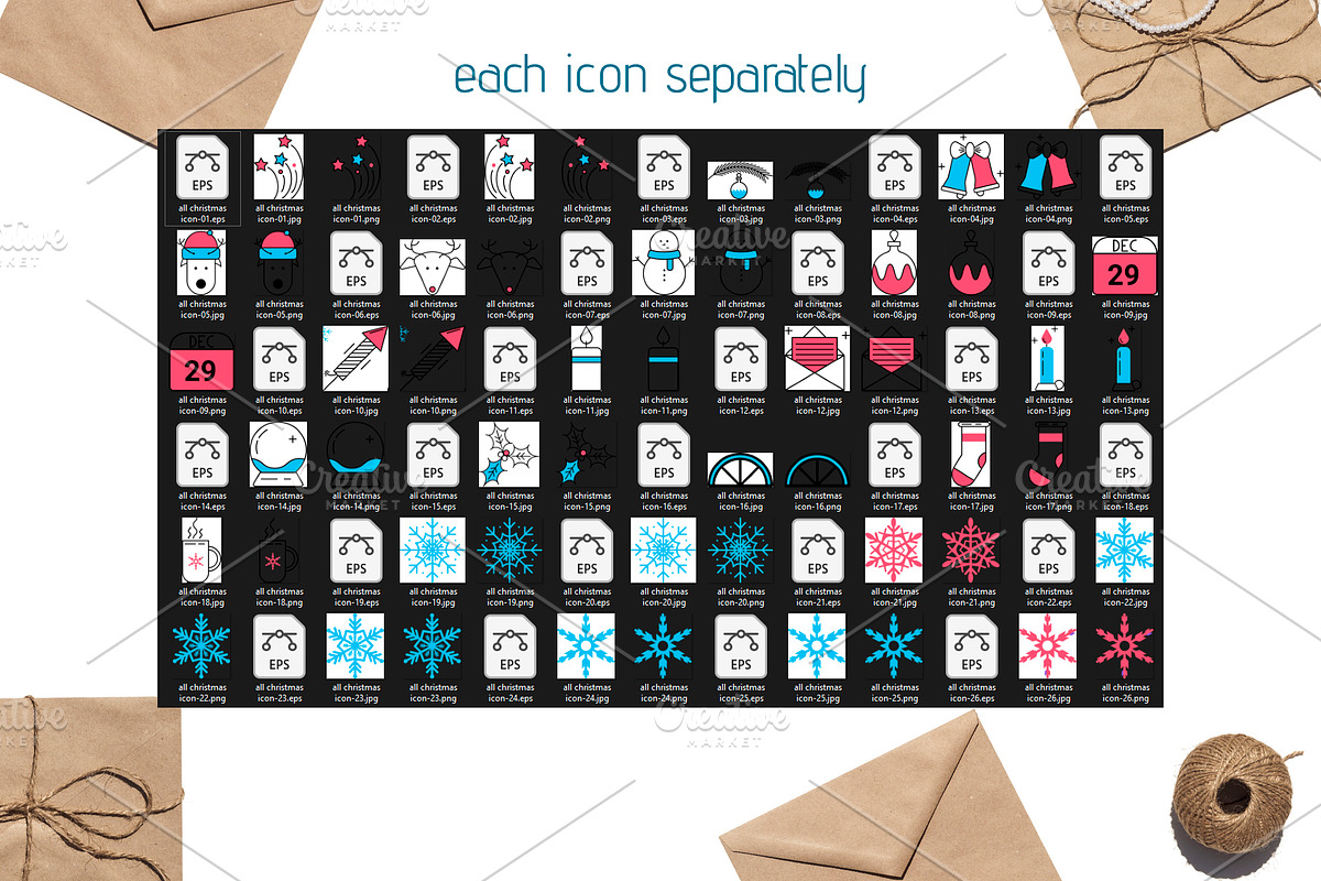 Christmas Icons & Seamless Patterns, an Outline Icon by Iryna Danyliuk (Photo 4 of 4)