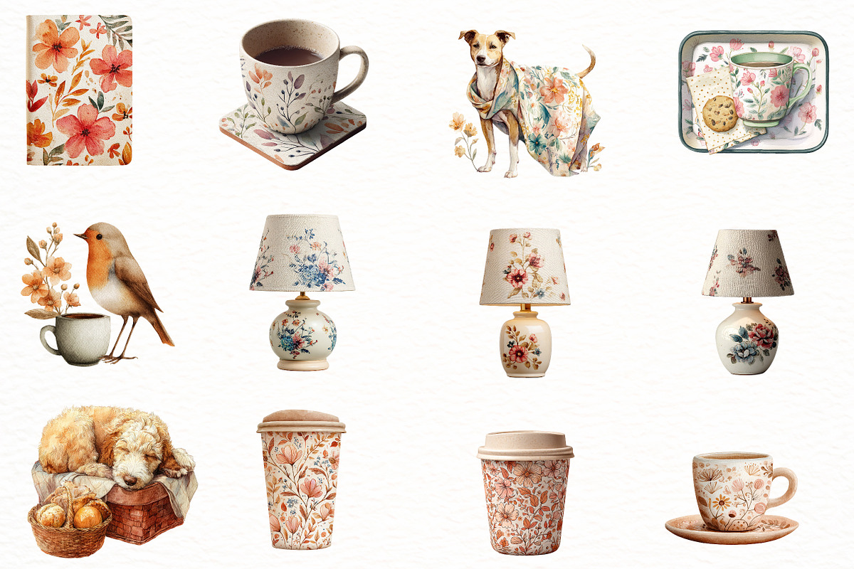 Spring Coffee Time Clipart, an Illustration by Designworld (Photo 4 of 6)