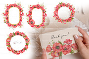 Red Poppy Watercolor Clipart, a Decorative Illustration by CaraulanStore (Thumbnail 7 of 11)
