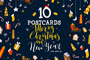 10 Christmas and New Year Postcards, a Graphic by Drumcheg (Thumbnail 1 of 6)
