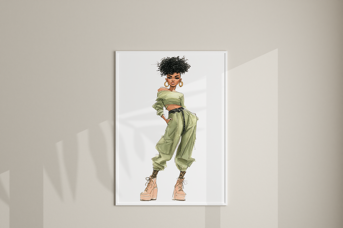 20 Black Girl Fashion Clipart, a Person Illustration by Pati Charm Studio (Photo 7 of 8)