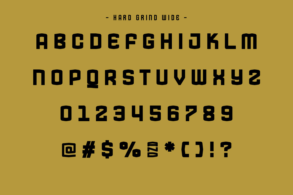 Hard Grind Industrial Font Set, a Sans Serif Font by Price Foundry (Photo 5 of 15)