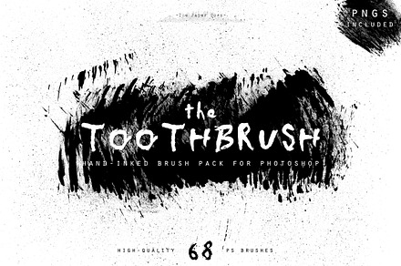 Hand-Inked ToothBrush PS Brushes