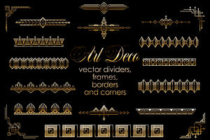 Art Deco Vector Frames and borders