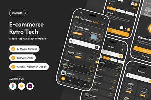 Unit 01 - E-commerce Retro Tech App, an App Template by productype1
