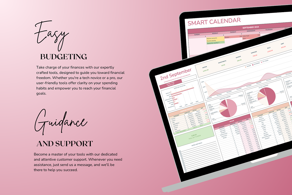 Standard Paycheck Budget - Red, a Templates & Theme by The Creative Plans co (Photo 9 of 10)