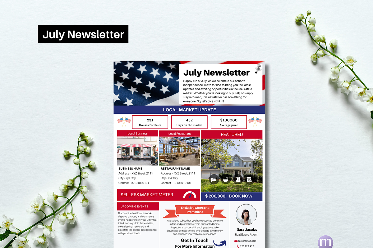 4th Of July Real Estate Template, a Templates & Theme by Modernastic - Canva (Photo 3 of 10)
