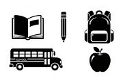Back To School Silhouette Bundle, an Illustration by Designer_Momina (Thumbnail 6 of 51)
