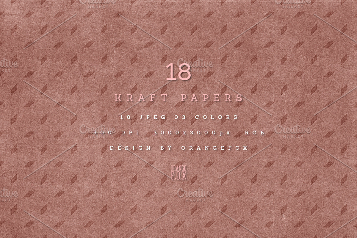 18 Red Kraft Papers, a Texture Graphic by Orange Fox (Photo 2 of 4)
