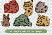 46 Christmas Cat Illustrations, an Animal Illustration by designvectx (Thumbnail 3 of 6)